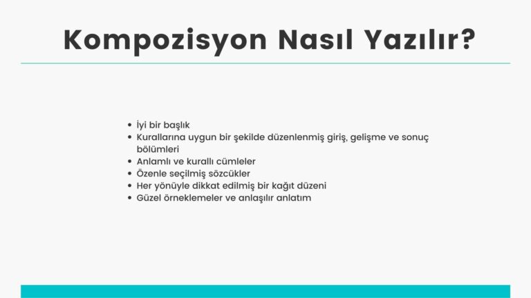 Kompozisyon Nasil Yazilir