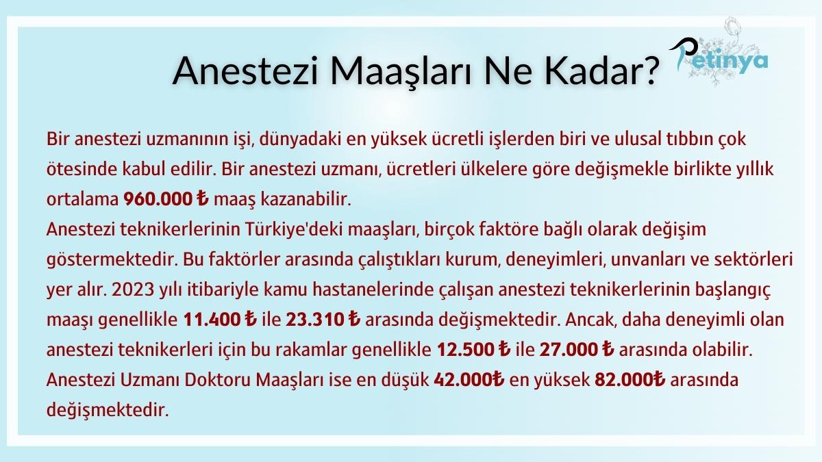 Anestezi  Maaşları Ne Kadar
