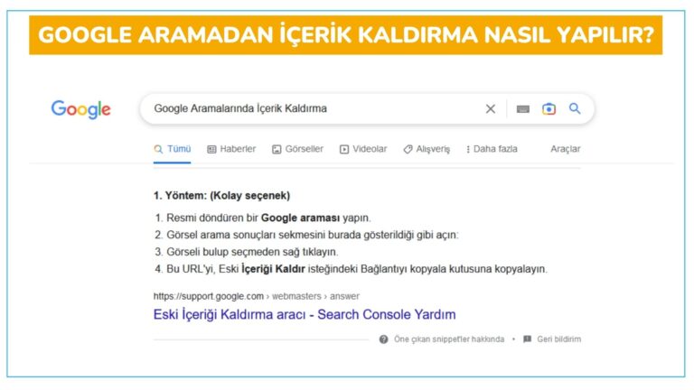 google aramadan icerik kaldirma nasil yapilir